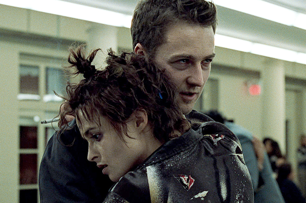 Helena Bonham Carter and Edward Norton in "Fight Club"