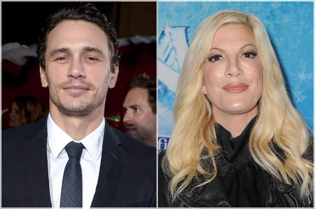 James Franco, Tori Spelling (Reuters/Kevork Djansezian/AP/Richard Shotwell)