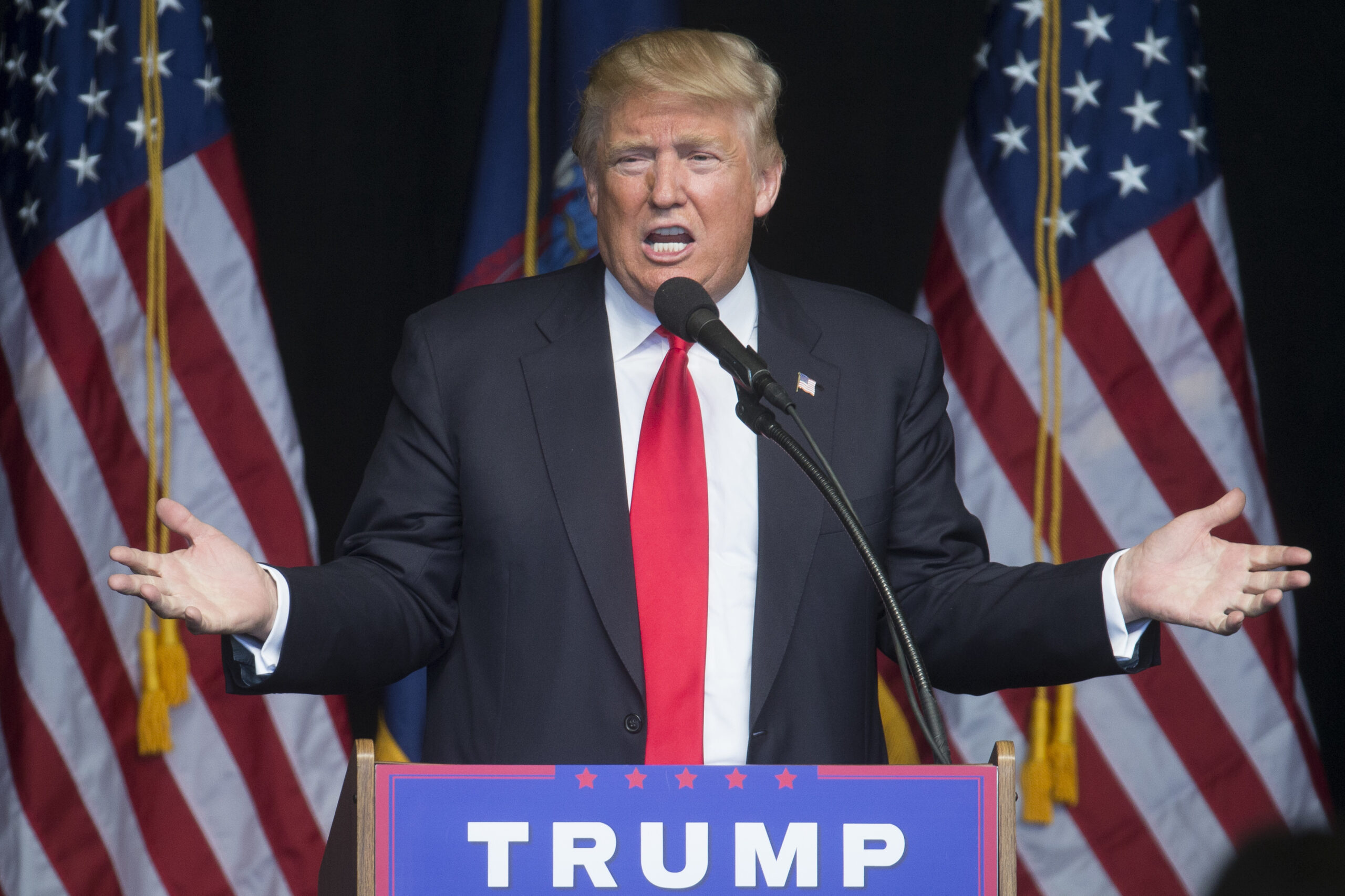 Donald Trump speaks during a campaign event at in Watertown, N.Y. (AP)