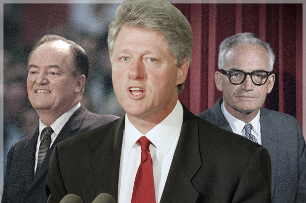Hubert Humphrey, Bill Clinton, Barry Goldwater (AP/Doug Mills/Salon)