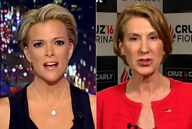 Megyn Kelly, Carly Fiorina (Credit: Fox News)