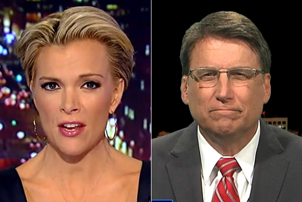Megyn Kelly, Pat McCrory (Credit: Fox News)