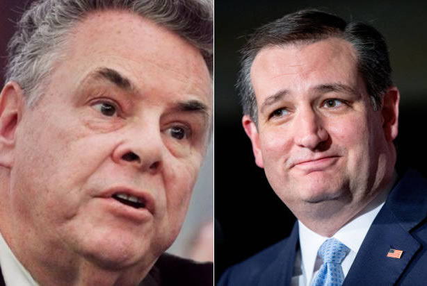 Peter King, Ted Cruz (Credit: AP/Manuel Balce Cenata, AP/Andrew Harnik)