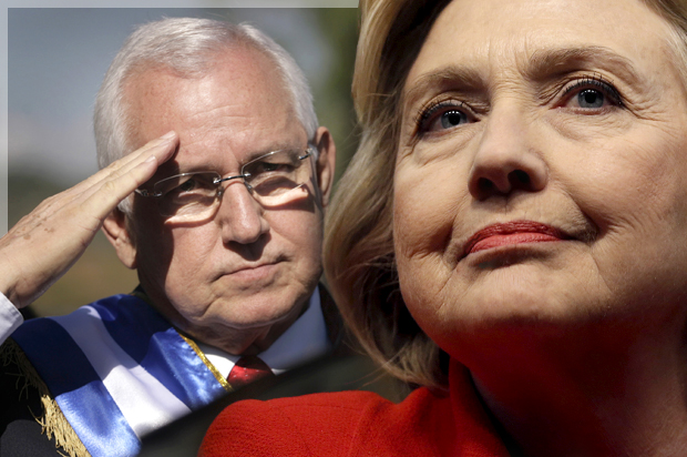 Roberto Micheletti, Hillary Clinton (Reuters/Edgard Garrido/Mike Segar/Photo montage by Salon)