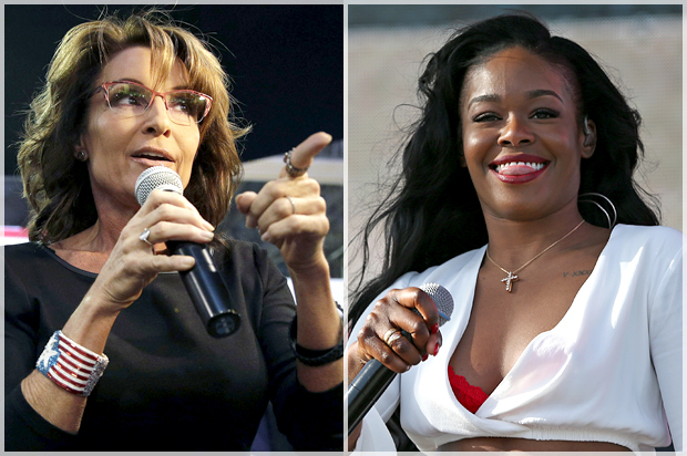 Sarah Palin, Azealia Banks (AP/John Locher/Rich Fury)