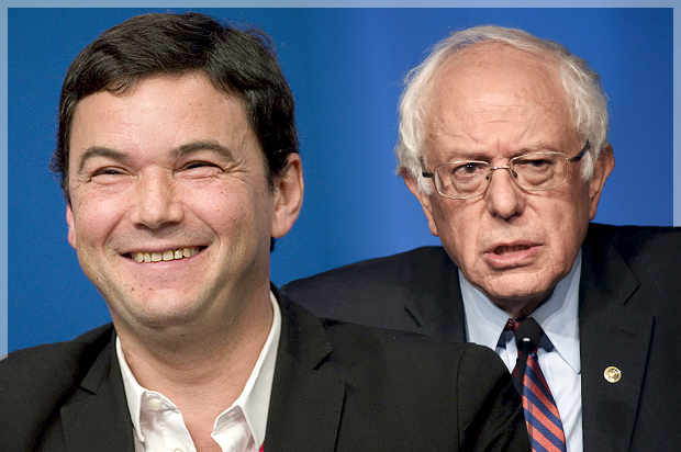 Thomas Piketty, Bernie Sanders (Reuters/Charles Platiau/Mark Kauzlarich/Photo montage by Salon)
