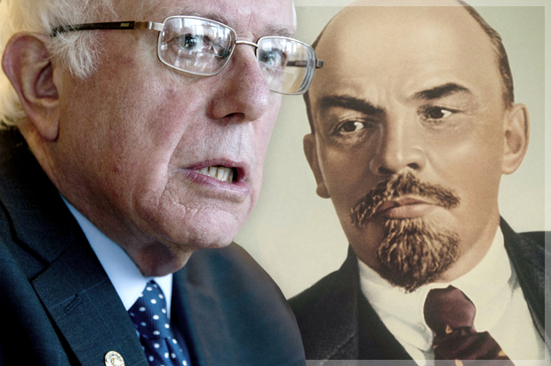 Bernie Sanders, Vladimir Lenin (AP/Mary Altaffer/Photo montage by Salon)