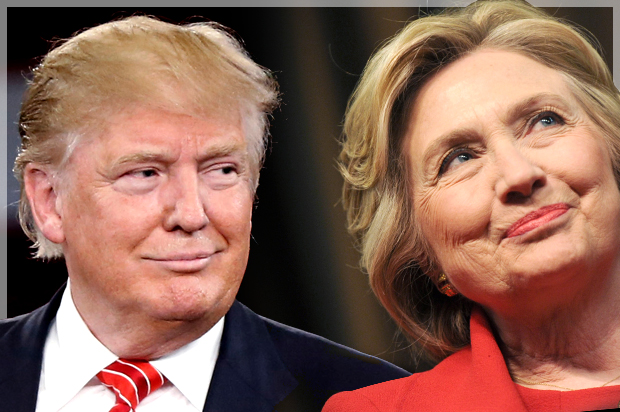 Donald Trump, Hillary Clinton (AP/Gerald Herbert/Star Max/Photo montage by Salon)