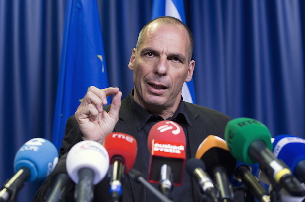 Former Greek Finance Minister Yanis Varoufakis at a news conference in June 27, 2015 (Reuters/Yves Herman)