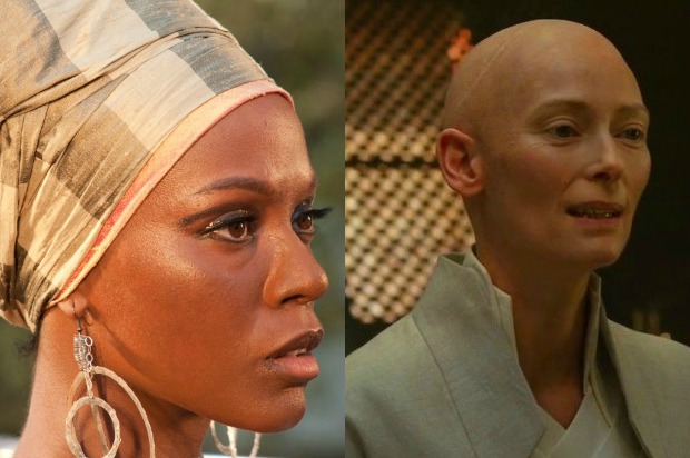 Zoe Saldana as Nina Simone in "Nina," Tilda Swinton as Ancient One in "Doctor Strange" (Suzanne Tenner/Marvel Studios)