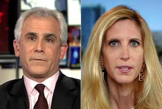 David Corn, Ann Coulter (Credit: MSNBC)