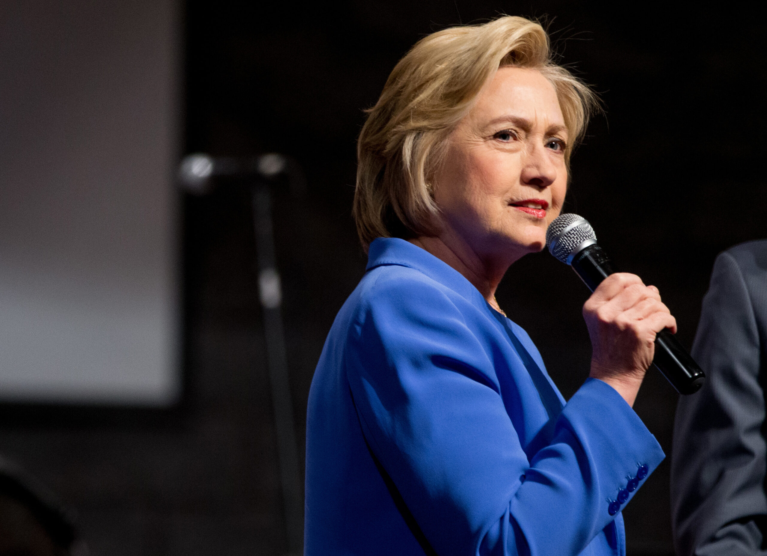 Democratic presidential candidate Hillary Clinton speaks at St. Stephen Baptist Church during a campaign stop in Louisville, Ky., Sunday, May 15, 2016. (AP Photo/Andrew Harnik) (AP)