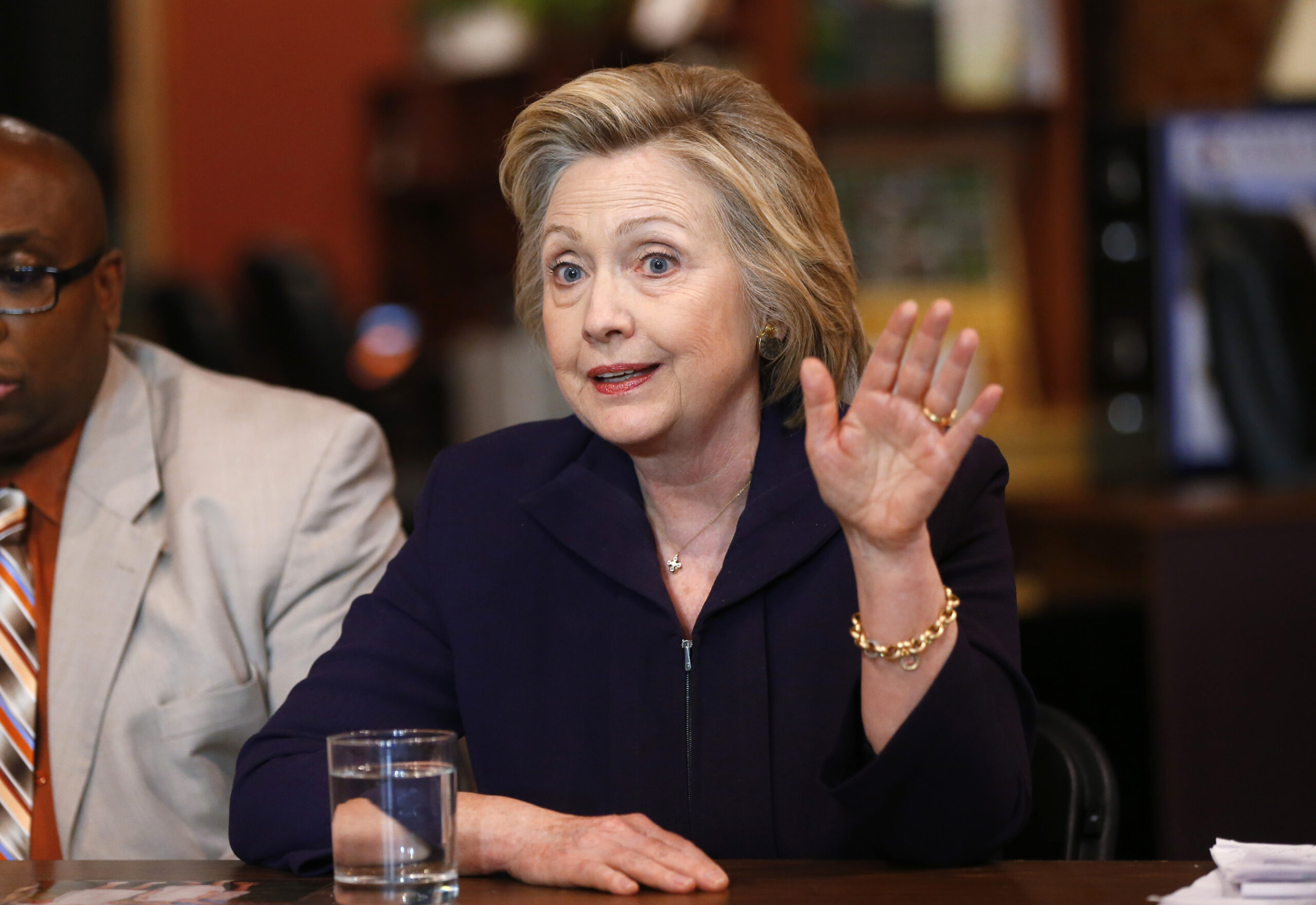 Democratic presidential candidate Hillary Clinton speaks at Williamson Health and Wellness Center in Williamson, W.Va., Monday, May 2, 2016. (AP Photo/) (AP/Paul Sancya)
