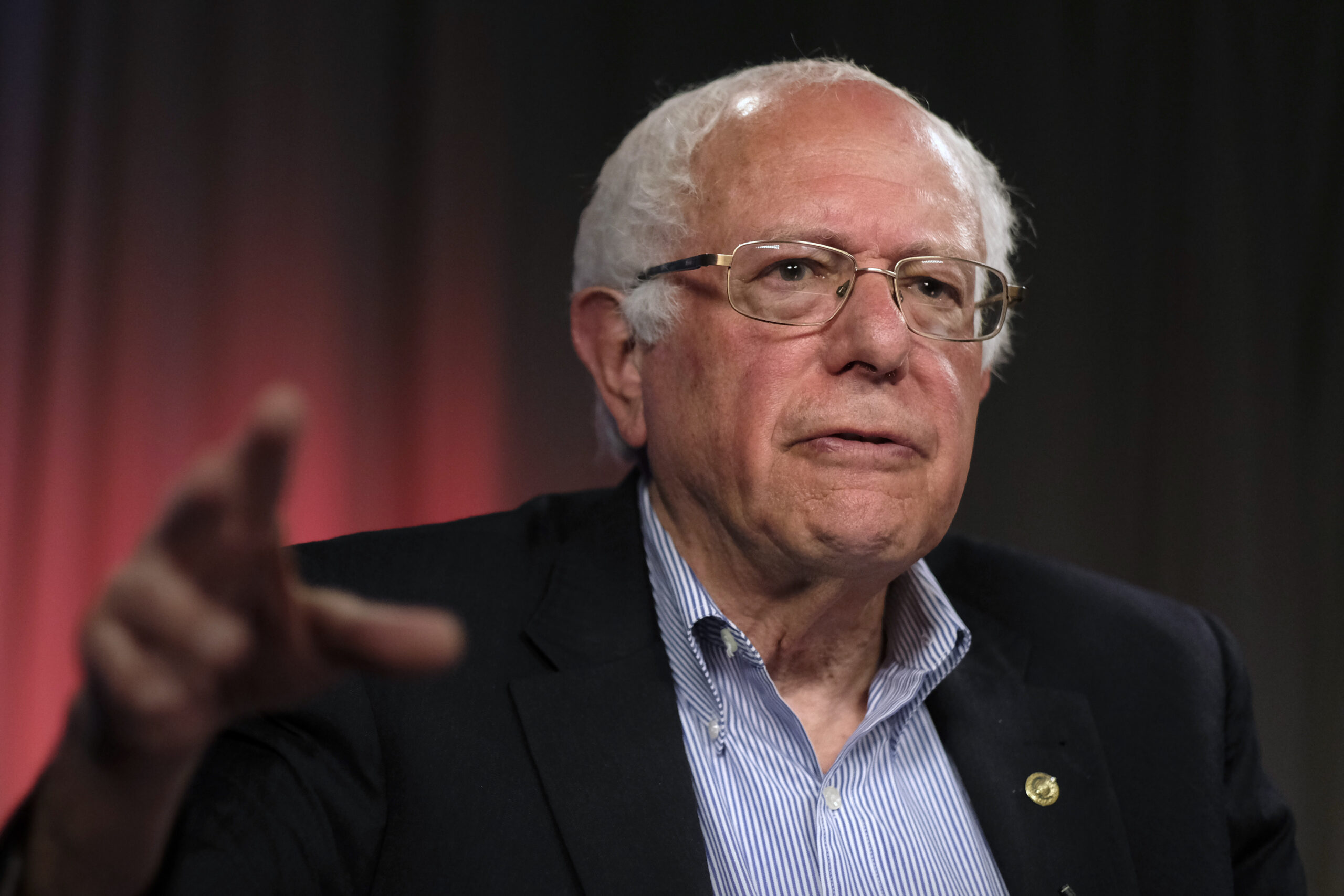 Democratic presidential candidate Sen. Bernie Sanders, I-Vt., speaks during an interview with The Associated Press, Monday, May 23, 2016, in Los Angeles. (AP Photo/Jae C. Hong) (AP)