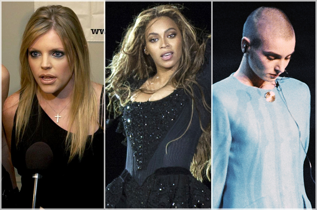 Natalie Maines of The Dixie Chicks, Beyoncé, Sinead O'Connor (AP/Nick Ut/Daniela Vesco/Ron Frehm)