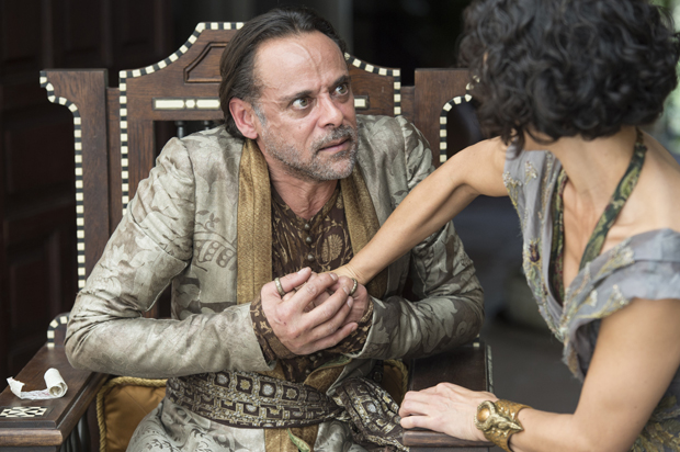 Alexander Siddig and Indira Varma in "Game of Thrones" (HBO)