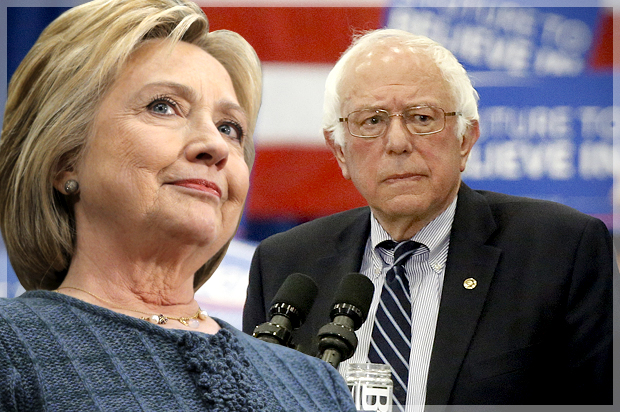 Hillary Clinton, Bernie Sanders (Reuters/Brian Snyder/AP/Keith Srakocic/Photo montage by Salon)