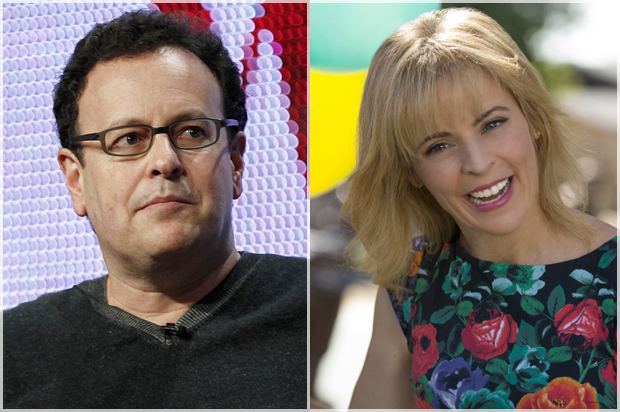 Mitch Gurwitz; Maria Bamford in "Lady Dynamite" (AP/Matt Sayles/Netflix)