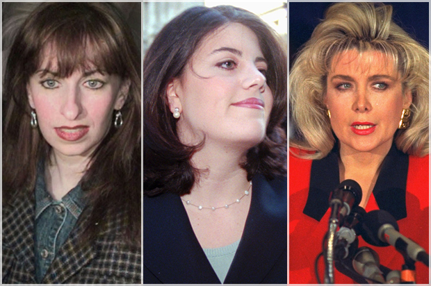 Paula Jones, Monica Lewinsky, Gennifer Flowers (AP/Danny Johnston/Richard Drew)