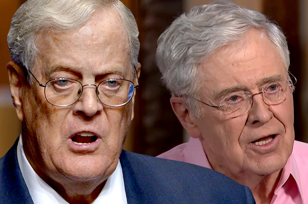 David and Charles Koch (AP/Phelan M. Ebenhack/MSNBC/Photo montage by Salon)