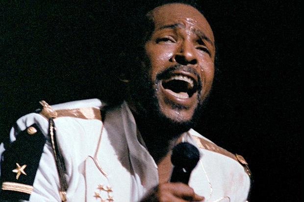Marvin Gaye performs at Radio City Music Hall, May 17, 1983. (AP/Nancy Kaye))