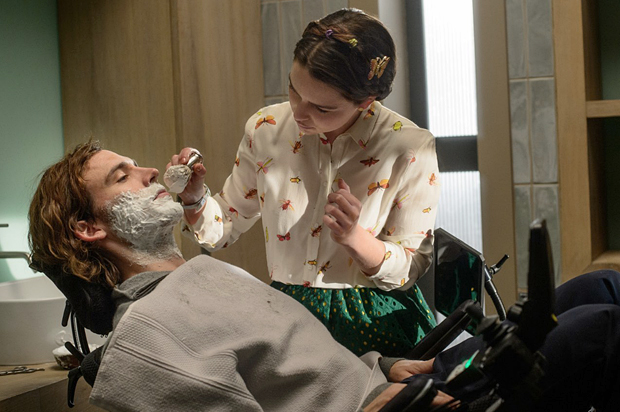 Sam Claflin and Emilia Clarke in "Me Before You" (Warner Bros. Entertainment)
