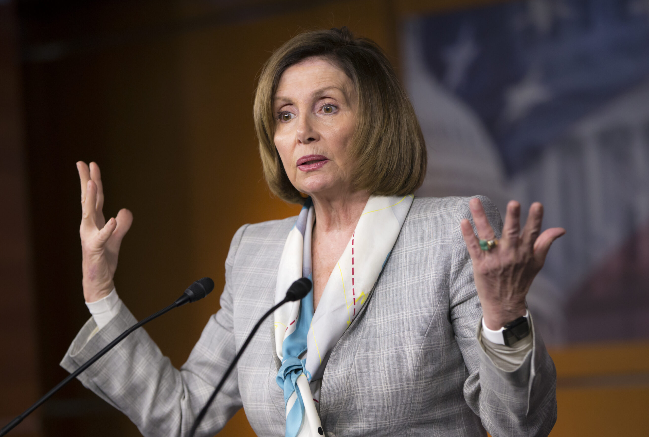 House Minority Leader Nancy Pelosi of Calif., defends Hillary Clinton's use of a private email server in the wake of a State Department oversight report today that stated she broke federal rules, Wednesday, May 25, 2016, on Capitol Hill in Washington. As Congress prepares to get out of town for a week-long Memorial Day recess, Pelosi also said Republicans in Congress are dysfunctional and are responsible for the lack of funding to combat the Zika virus. (AP Photo/J. Scott Applewhite) (AP)