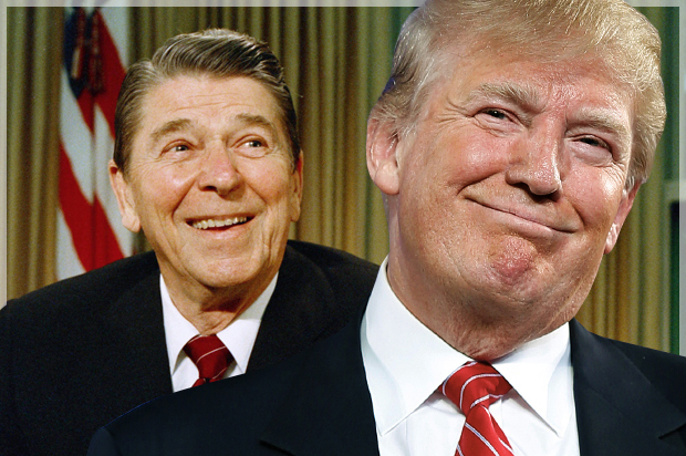 Ronald Reagan, Donald Trump (AP/Doug Mills/Andrew Harnik/Photo montage by Salon)
