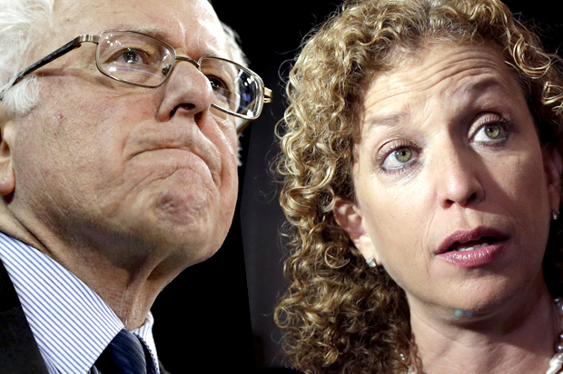 Bernie Sanders, Debbie Wasserman Schultz (AP/Jeff Roberson/Lynne Sladky/Photo montage by Salon)