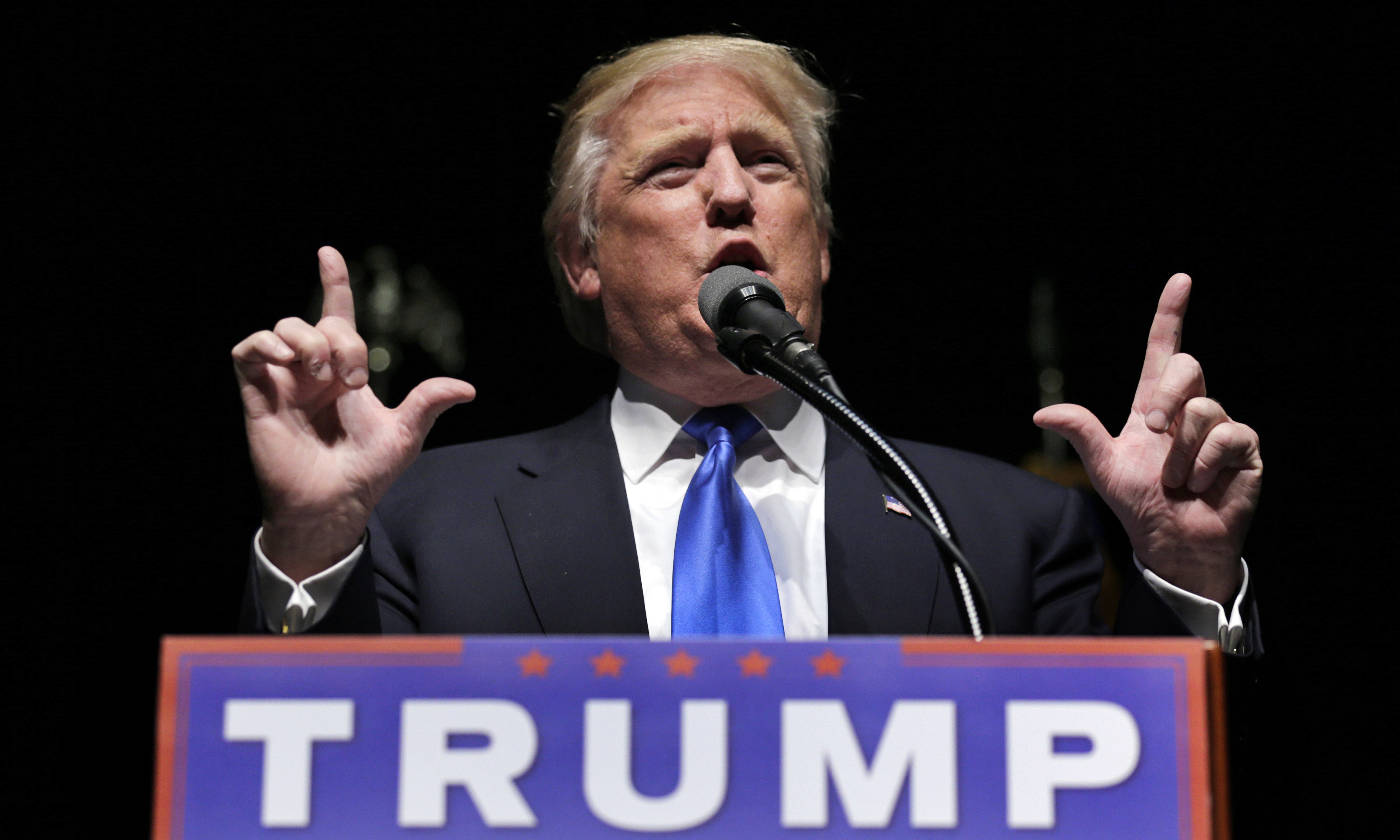 FILE - In this Friday, April 15, 2016, file photo, Republican presidential candidate Donald Trump speaks during a campaign event in Hartford, Conn. In the event that the U.S. economy crashed, Trump has floated a recovery plan based on his own experience with corporate bankruptcy: Pay Americas creditors less than full value on the U.S. Treasurys they hold. Experts see it as a reckless idea that would send interest rates soaring, slow economic growth and undermine confidence in the worlds most trusted financial asset. (AP Photo/) (AP/Charles Krupa, File)