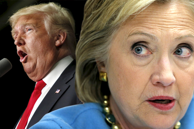 Donald Trump, Hillary Clinton (Reuters/Dominick Reuter/Brian Snyder/Photo montage by Salon)