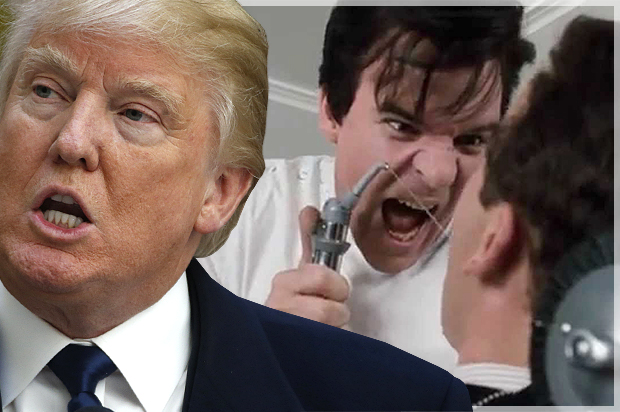Donald Trump; Steve Martin in "Little Shop of Horrors" (Reuters/Jim Bourg/Salon)
