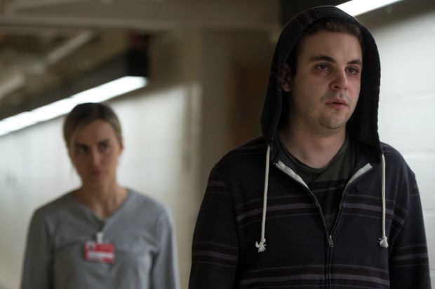 Alan Aisenberg and Taylor Schilling, "Orange Is the New Black" (Jojo Whilden/Netflix)