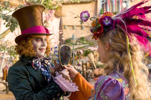 Johnny Depp and Mia Wasikowska in "Alice Through the Looking Glass" (Walt Disney Studios)