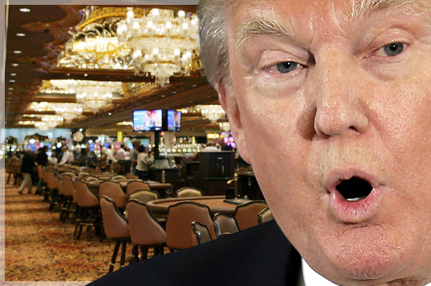Donald Trump; the Trump Taj Mahal hotel and casino in Atlantic City, N.J., Sept. 13, 2007. (Reuters/Brian Snyder/AP/Mel Evans/Photo montage by Salon)