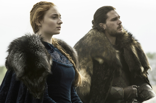 Sophie Turner and Kit Harington in "Game of Thrones" (HBO)