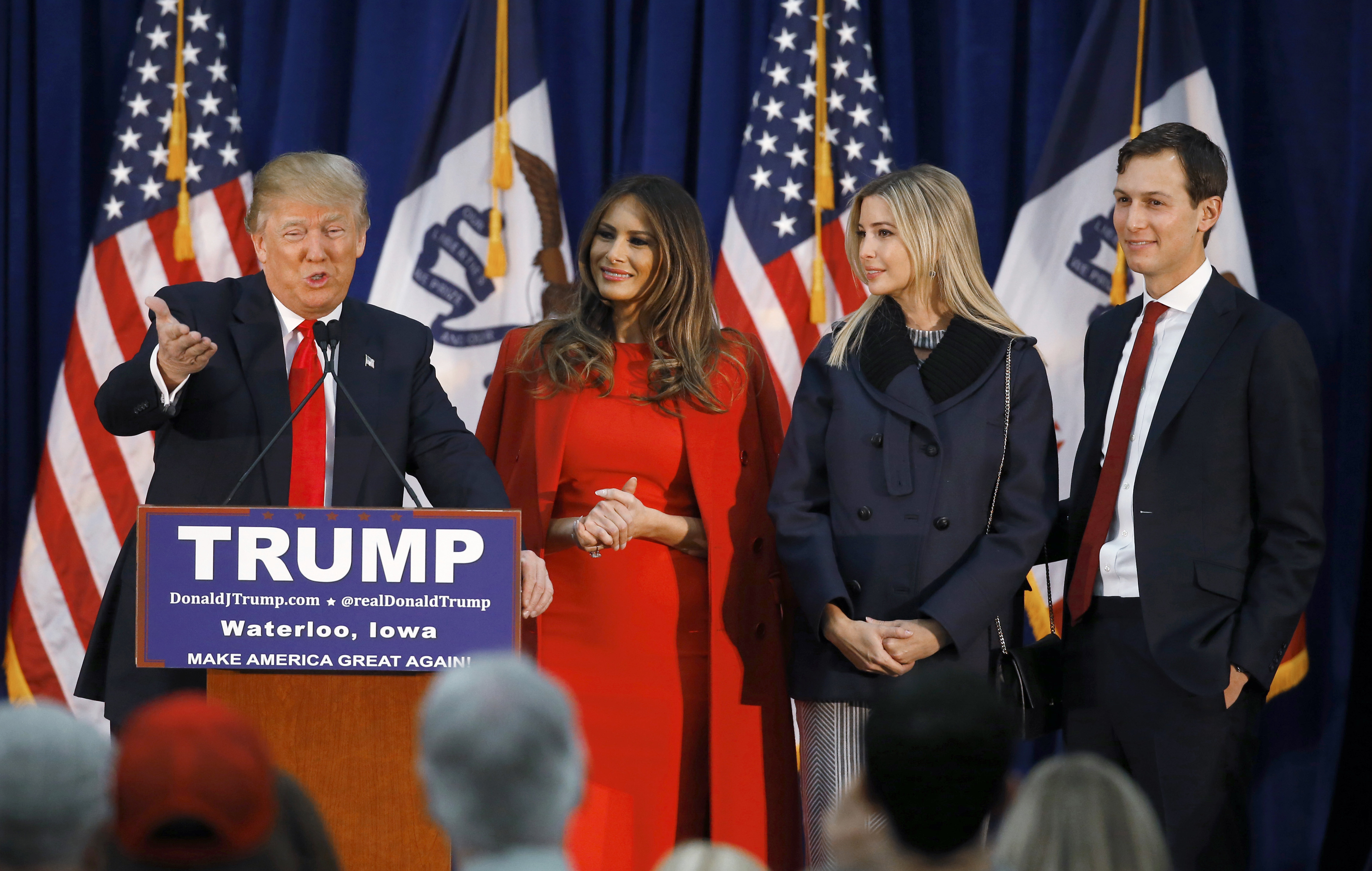 Donald Trump at a February campaign event (AP)