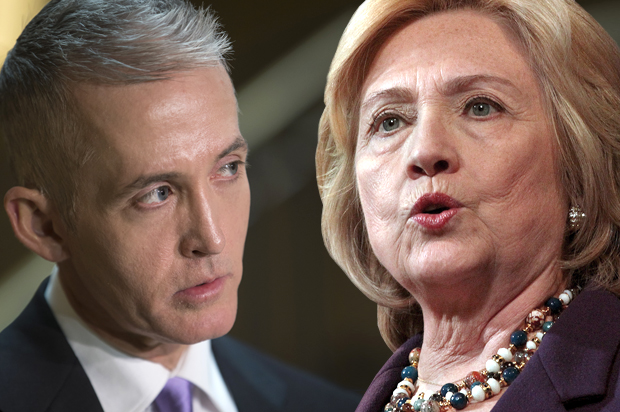 Trey Gowdy, Hillary Clinton (AP/J. Scott Applewhite/Reuters/Mary Schwalm/Photo montage by Salon)