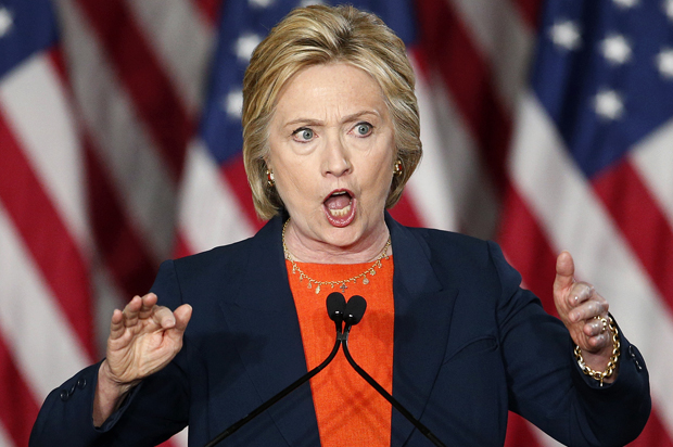 Hillary Clinton gives an address on national security, June 2, 2016, in San Diego. (AP/John Locher))