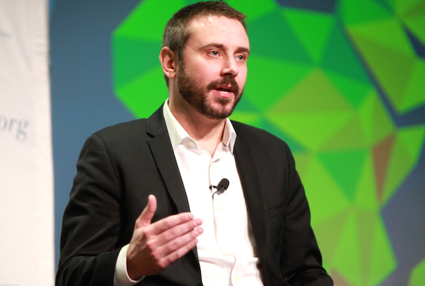 Jeremy Scahill speaking in Washington, D.C. in 2014 (Wikimedia Commons/Gage Skidmore)