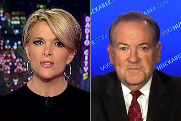 Megyn Kelly, Mike Huckabee (Credit: Fox News)