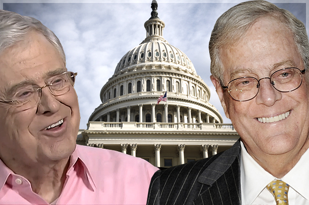Charles Koch, David Koch (MSNBC/AP/Evan Agostini/Salon)