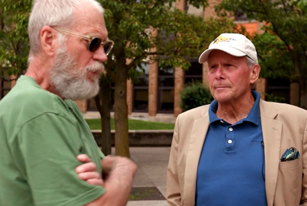 David Letterman, Tom Brokaw (Credit: NBC)