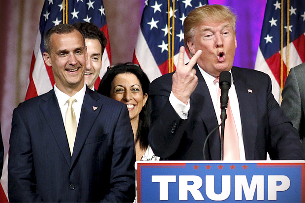 Corey Lewandowski, Donald Trump (Reuters/Joe Skipper)