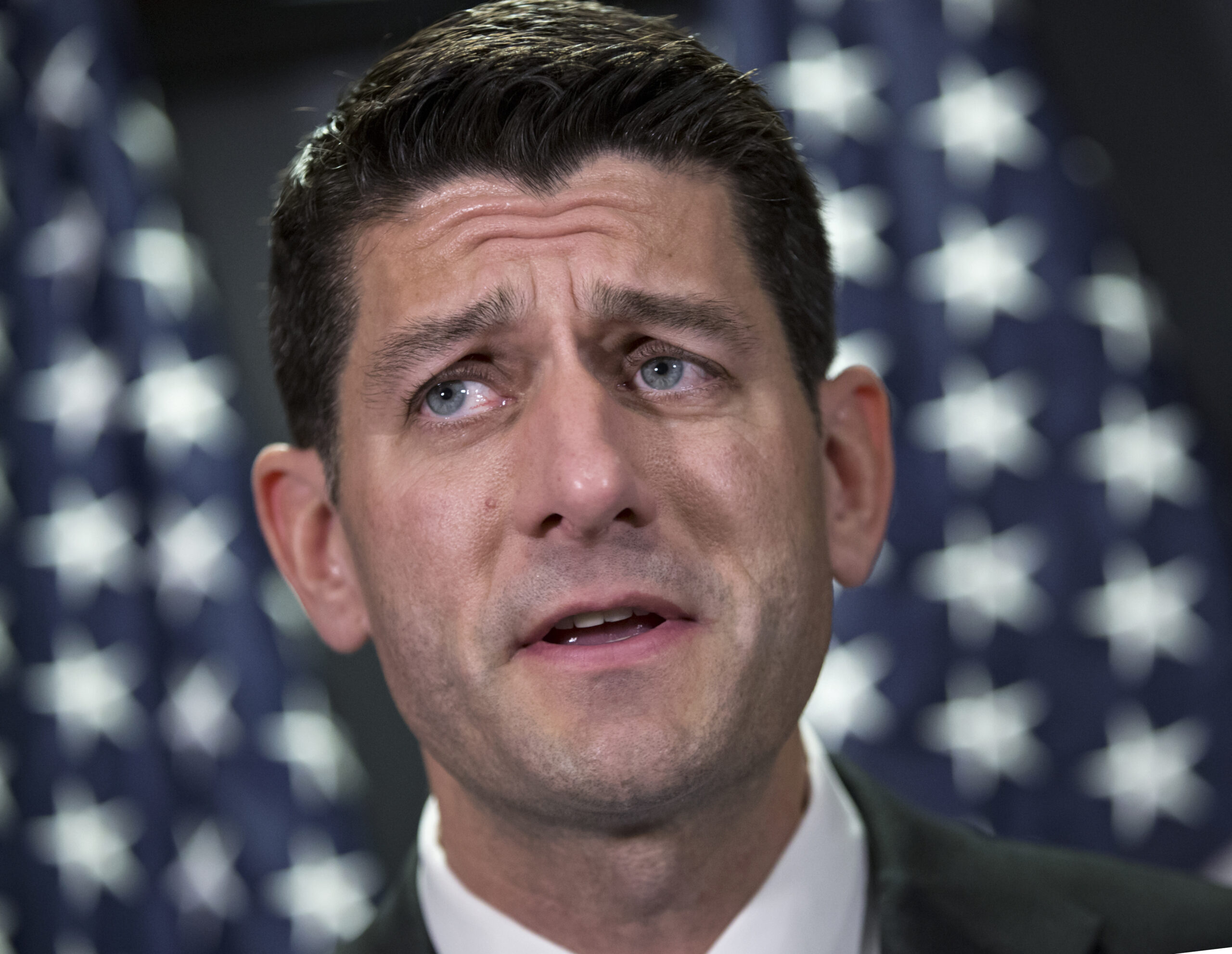 In this June 14, 2016, photo, House Speaker Paul Ryan of Wis., talks to reporters at the Republican National Committee headquarters on Capitol Hill in Washington. House Republicans are unveiling new proposals to repeal and replace President Barack Obama’s health care law. The plan being released Wednesday is part of Ryan’s so-called Better Way agenda meant to show how the GOP would govern with a Republican in the White House.  (AP Photo/J. Scott Applewhite) (AP)