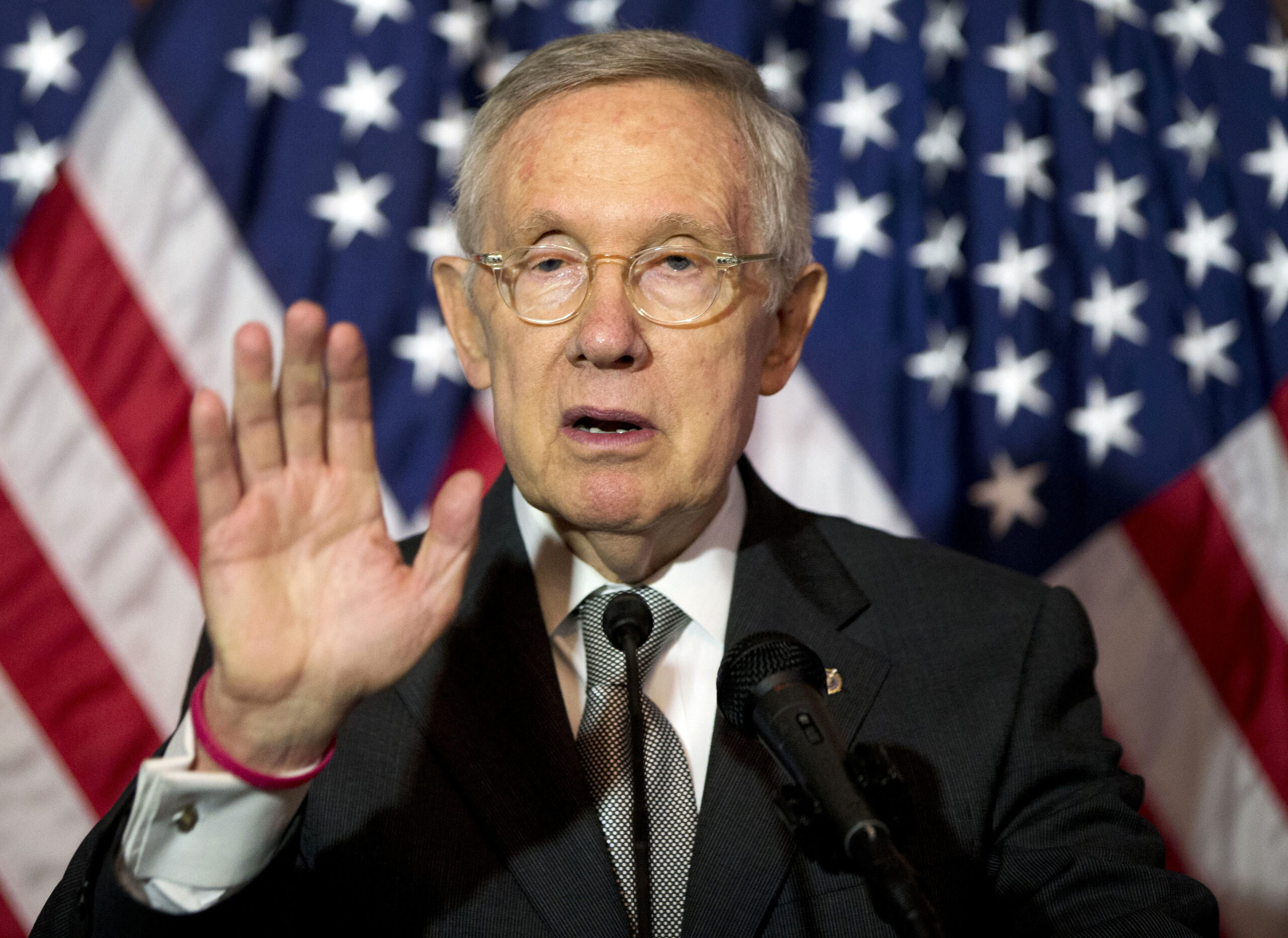 In this June 9, 2016, photo, Senate Minority Leader Harry Reid of Nev., speaks during a news conference on Capitol Hill in Washington. (AP)