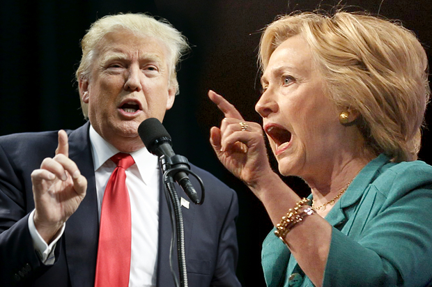 Donald Trump, Hillary Clinton (AP/Chris Carlson/Reuters/Andrew Innerarity/Photo montage by Salon)