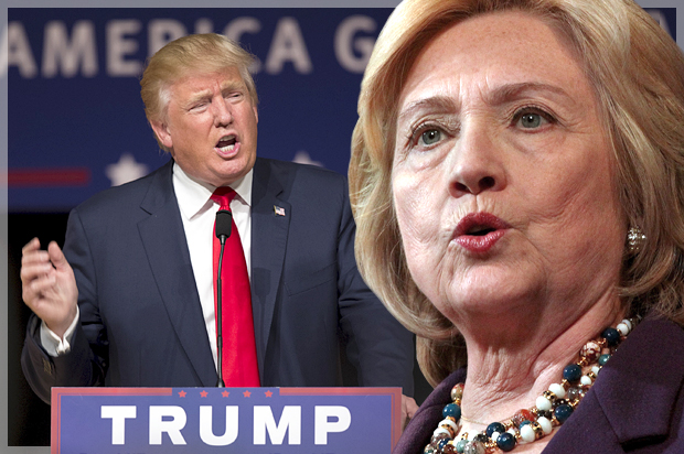 Donald Trump, Hillary Clinton (Reuters/Scott Morgan/Mary Schwalm/Photo montage by Salon)