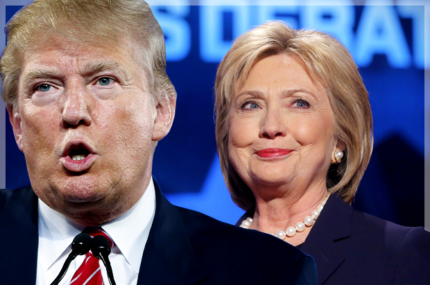 Donald Trump, Hillary Clinton (AP/John Locher/Reuters/Carlo Allegri/Photo montage by Salon)