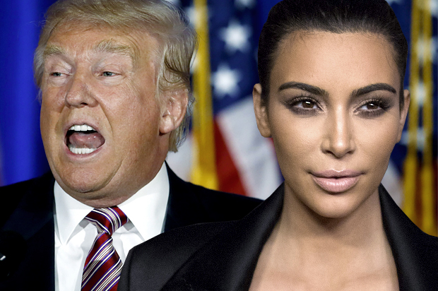 Donald Trump, Kim Kardashian (Reuters/Carlo Allegri/Mario Anzuoni/Photo montage by Salon)